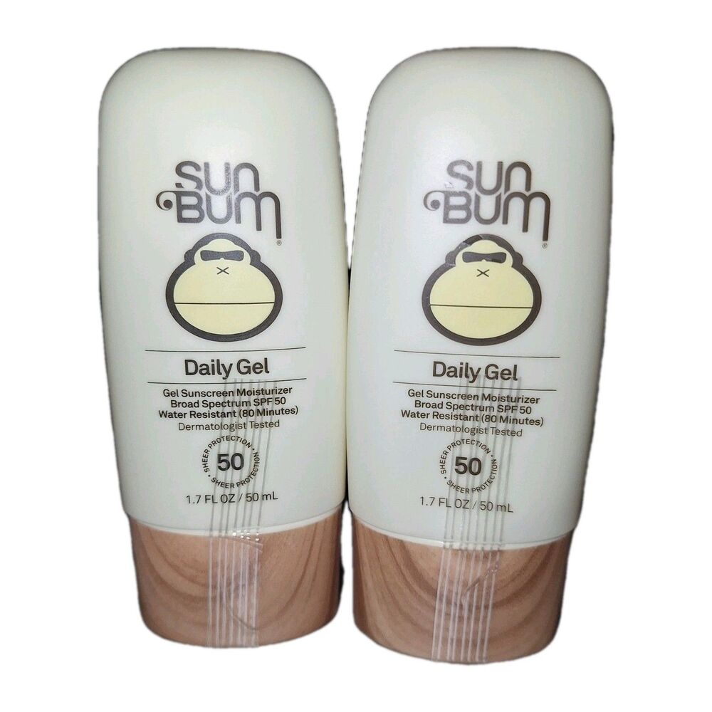 2 - Sun Bum Daily Face Gel Sunscreen Moisturizer SPF 50 Water Resistant 1.7 Oz